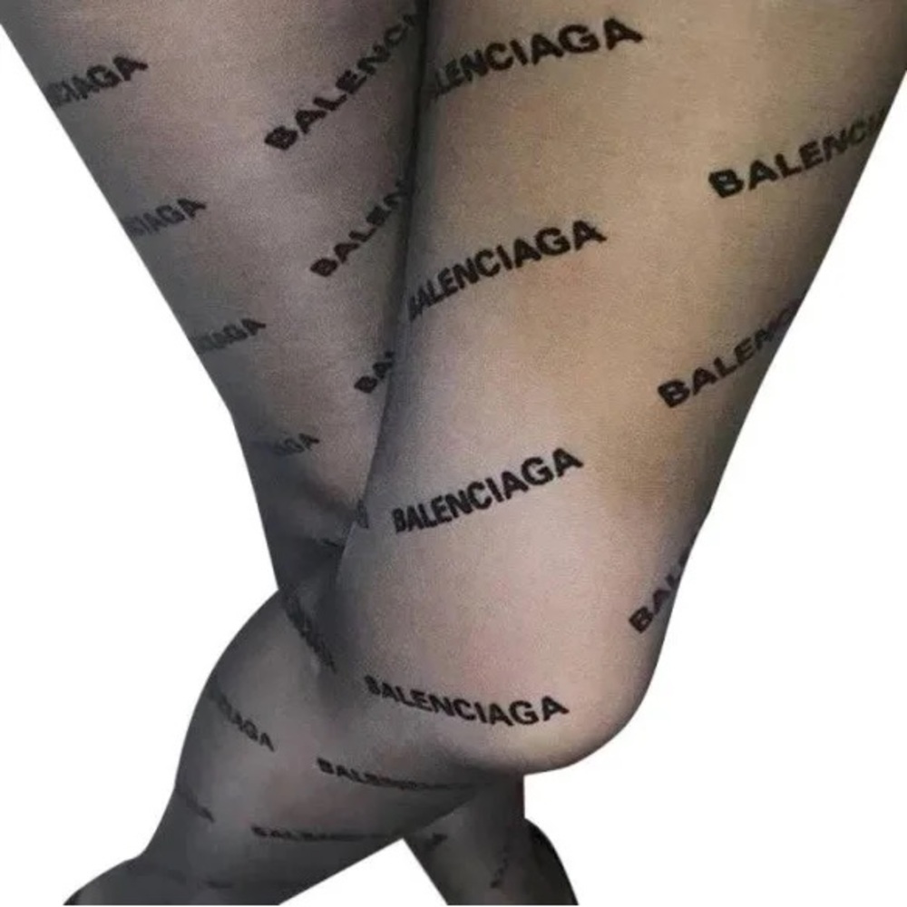 Black BB luxury logo tights - Picture 2 of 5